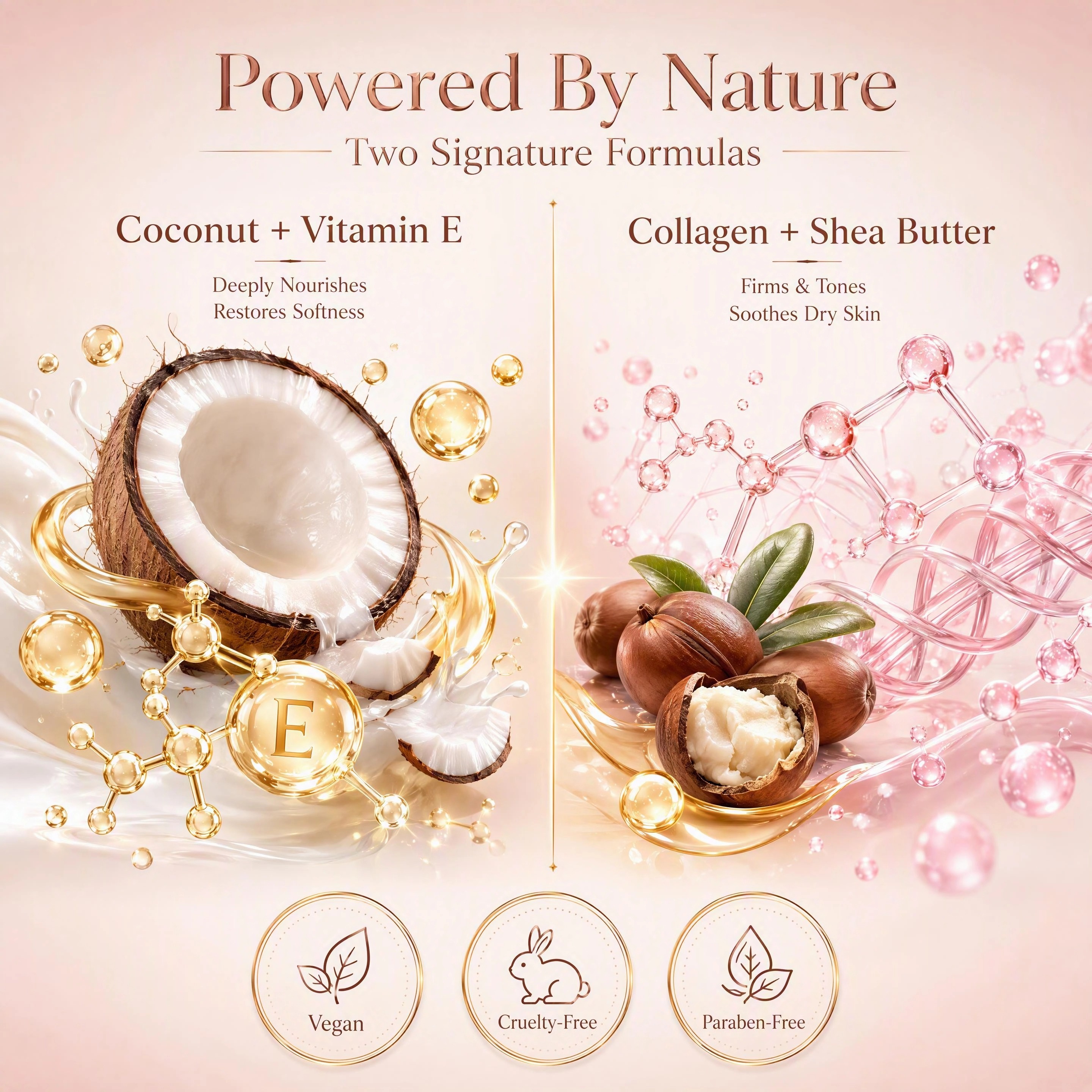 Oem/odm Shimmer Body Oil Duo With Coconut Vitamin E & Collagen Shea Pearlescent Glow Hydrating Non Greasy Shimmer Body Oil