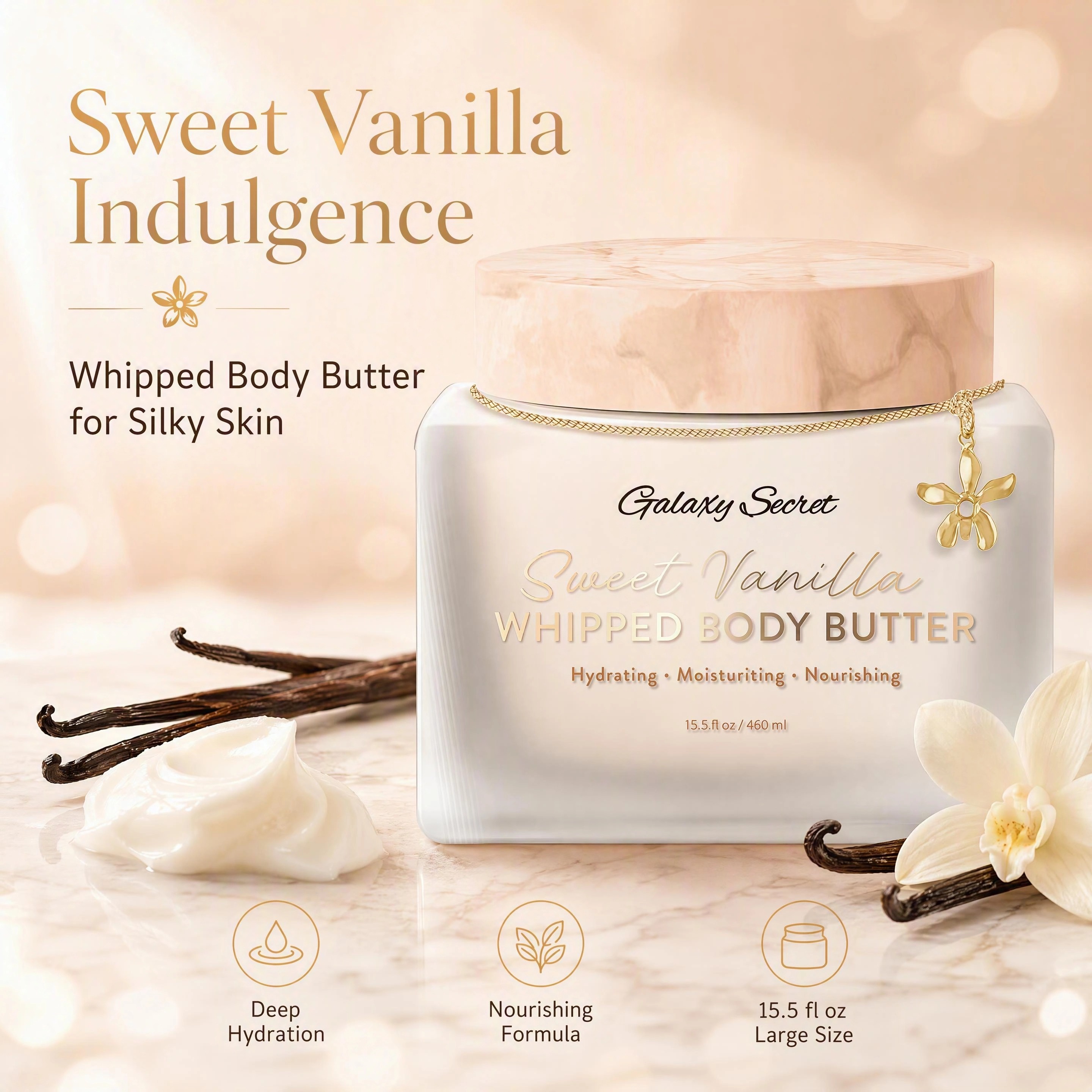 Hot Selling Oem/odm Sweet Vanilla Whipped Body Butter For All Skin Type Hydrating Moisturizing Nourishing Whipped Body Cream