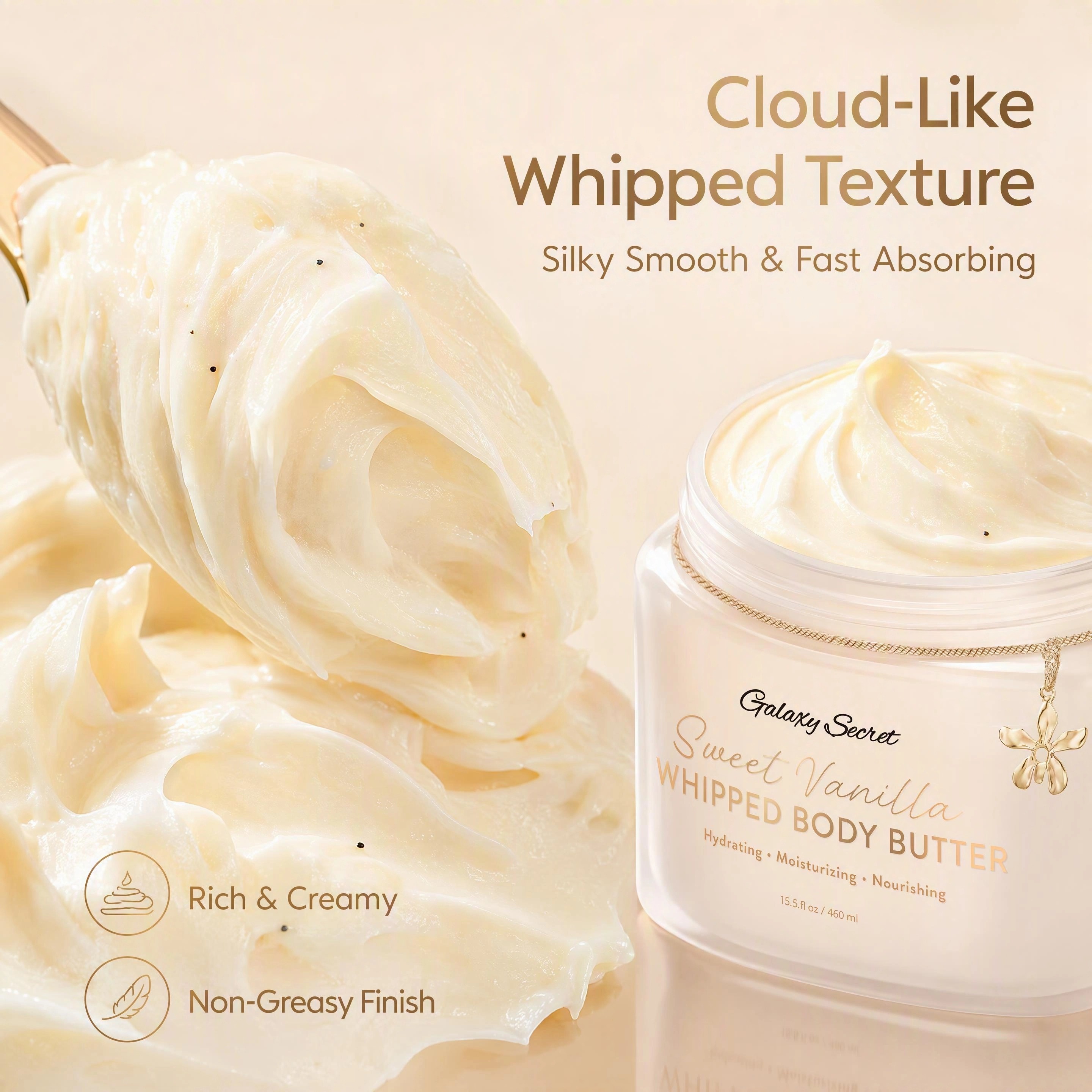 Hot Selling Oem/odm Sweet Vanilla Whipped Body Butter For All Skin Type Hydrating Moisturizing Nourishing Whipped Body Cream