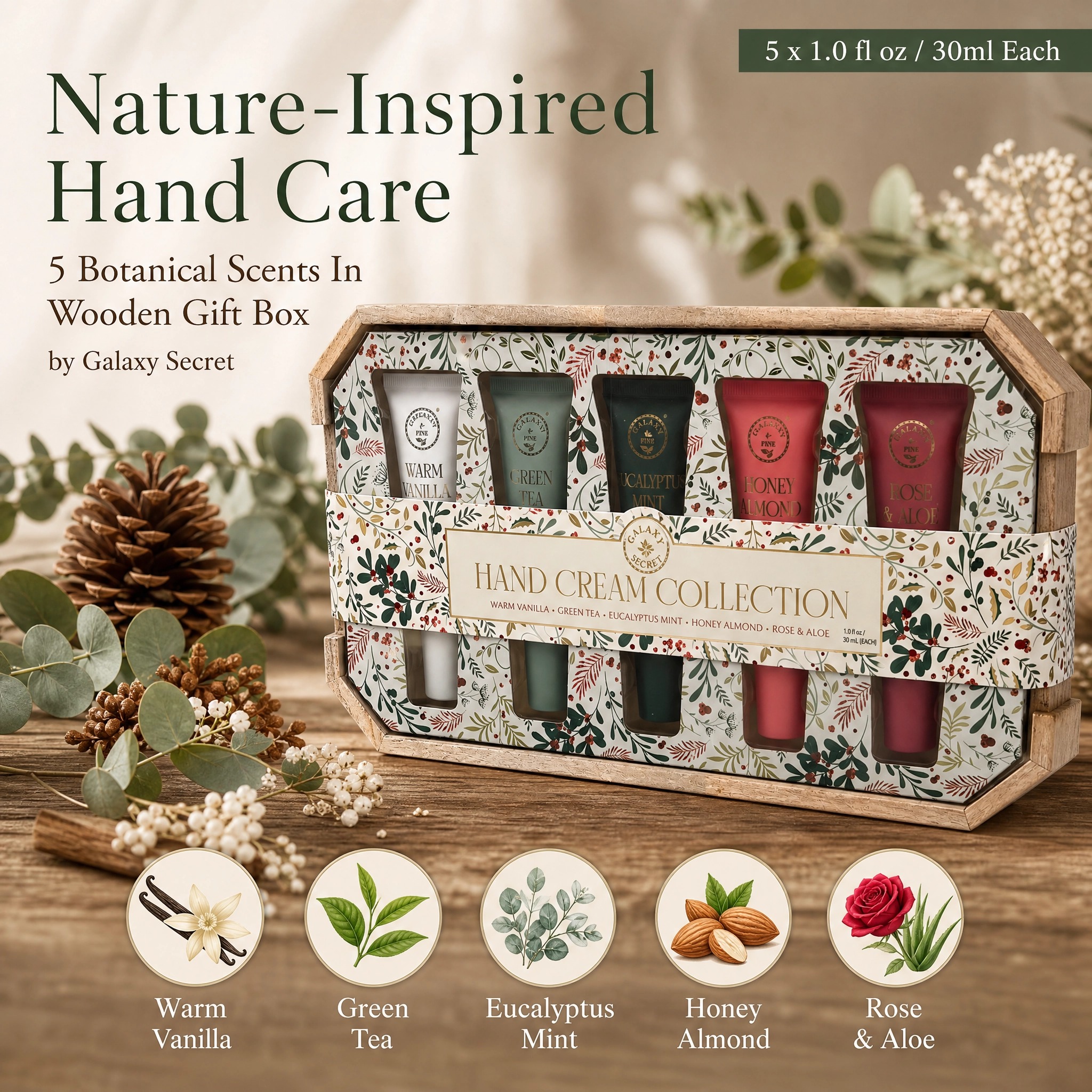 Oem Odm Natural Organic Hand Cream Gift Set With Shea Butter Floral Packaging & Moisturizing Formula For All Skin Types