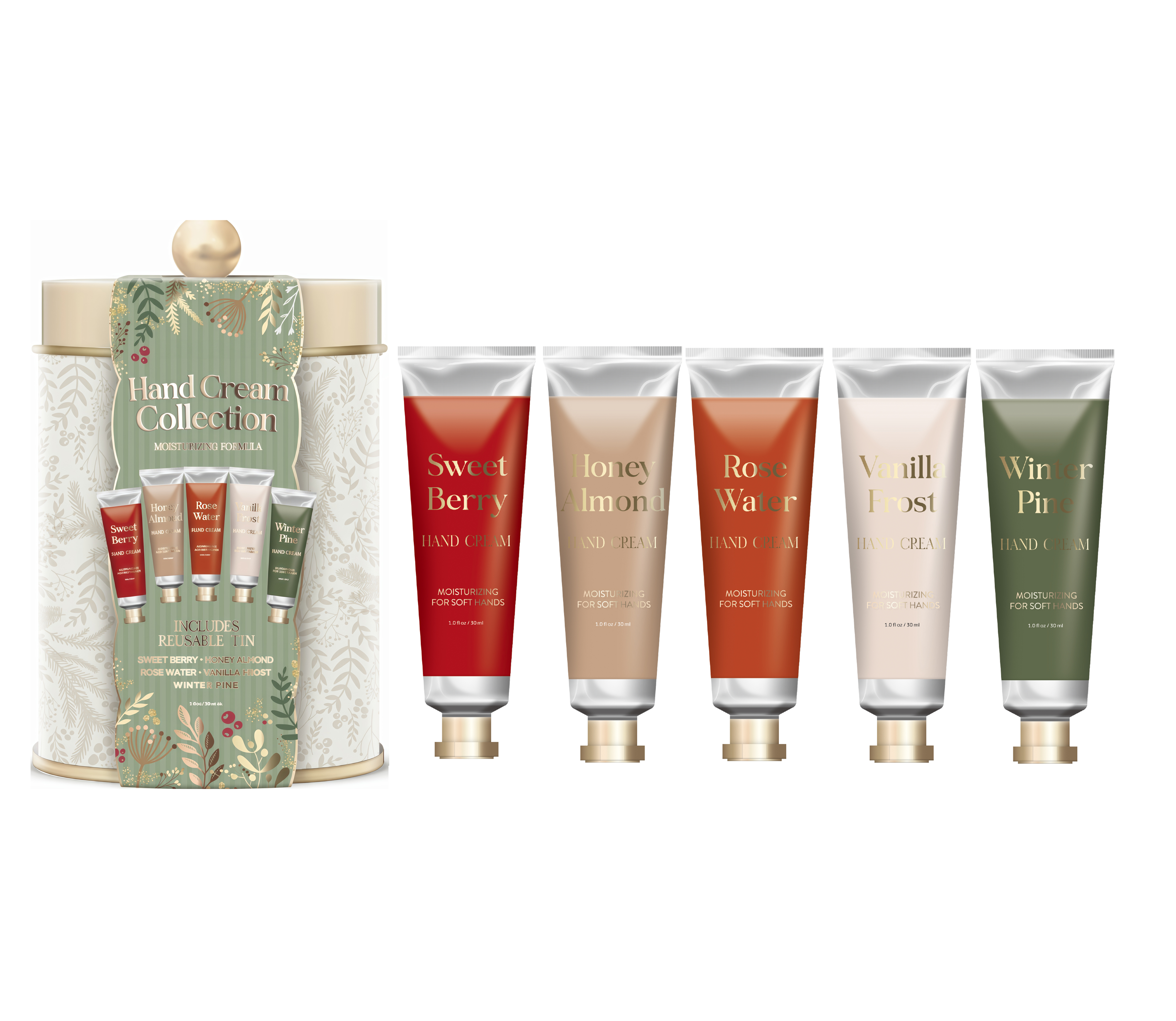 Customizable Hand Cream Gift Set With Reusable Keepsake Tin Luxury Scents Deep Moisturizing Holiday Gift Hand Cream Collection