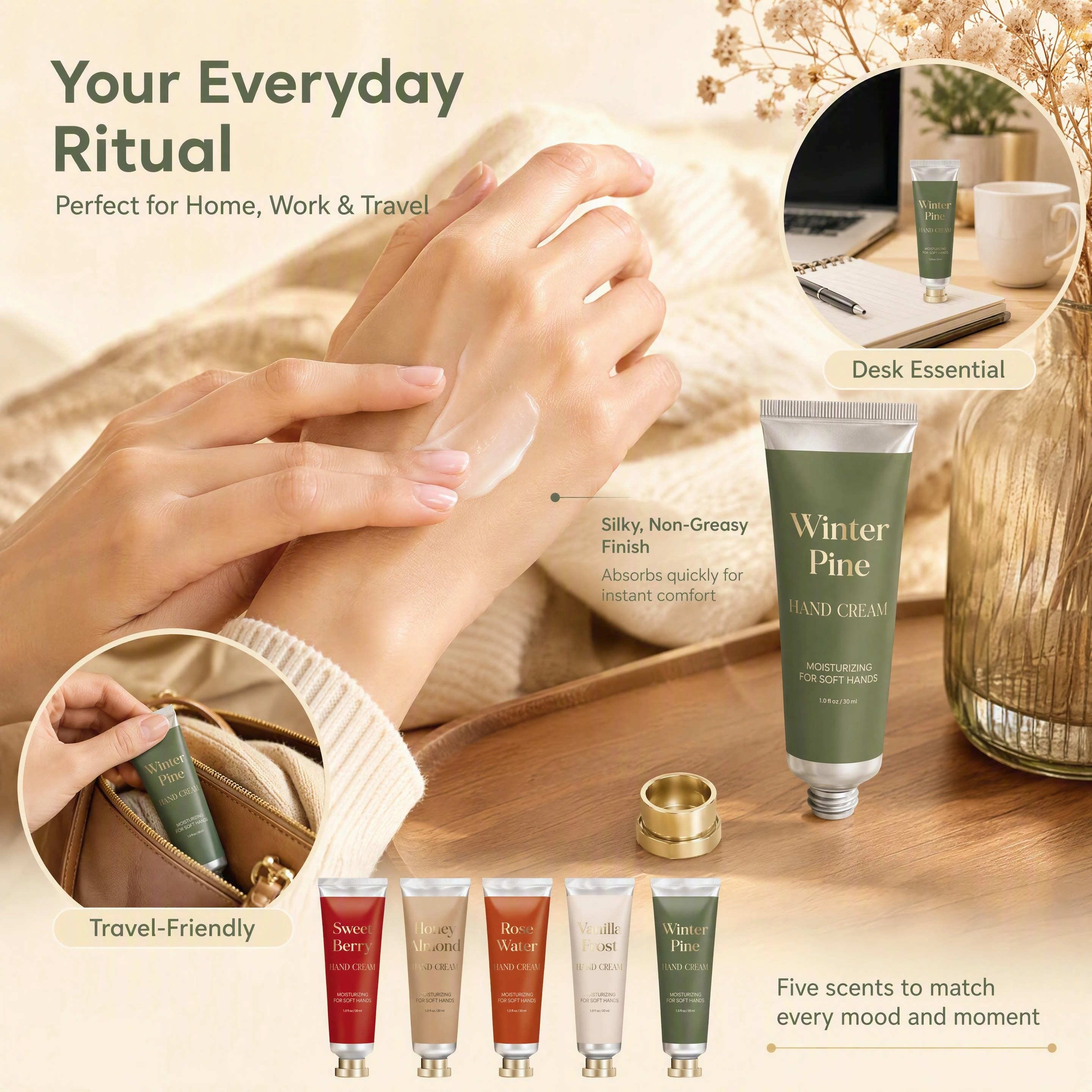 Customizable Hand Cream Gift Set With Reusable Keepsake Tin Luxury Scents Deep Moisturizing Holiday Gift Hand Cream Collection