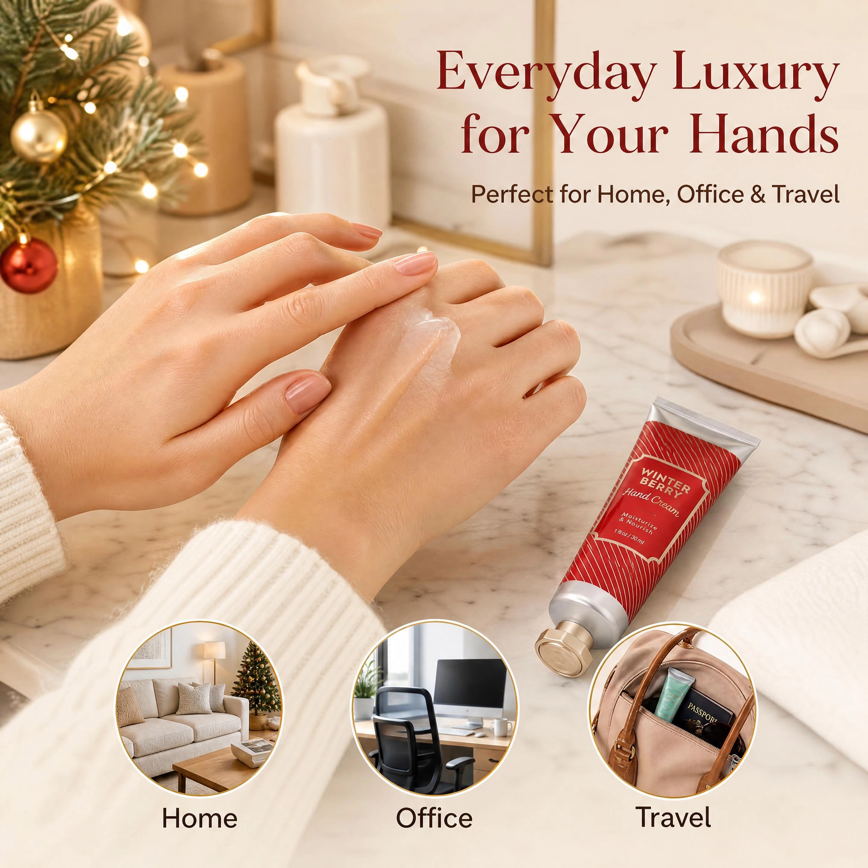 Oem/odm Hot Selling Moisturizing Nourishing Hand Cream Gift Set With Festive Tin Box For Dry Skin Soft Hands Hand Cream Lotion