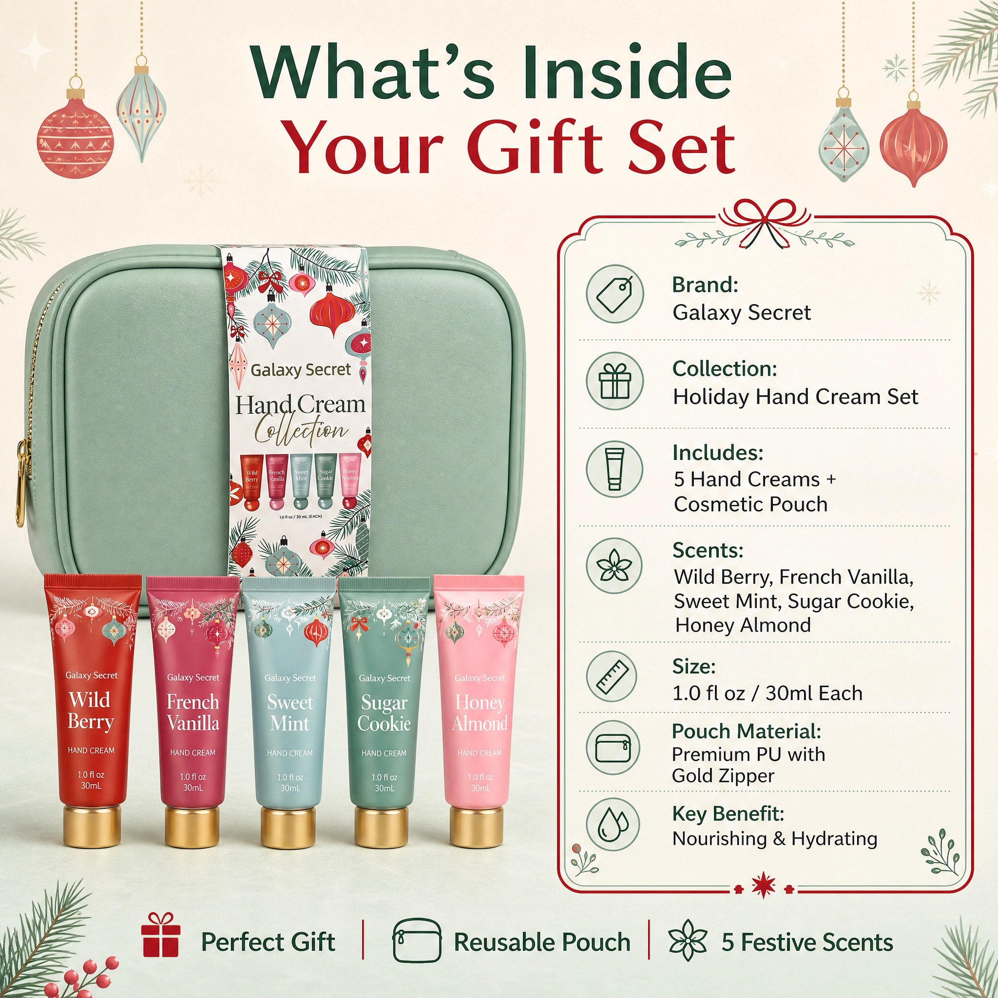 Oem Odm Vegan Nourishing Whitening Hand Cream Gift Set With Shea Butter Floral Packaging Moisturizing Formula For All Skin Types
