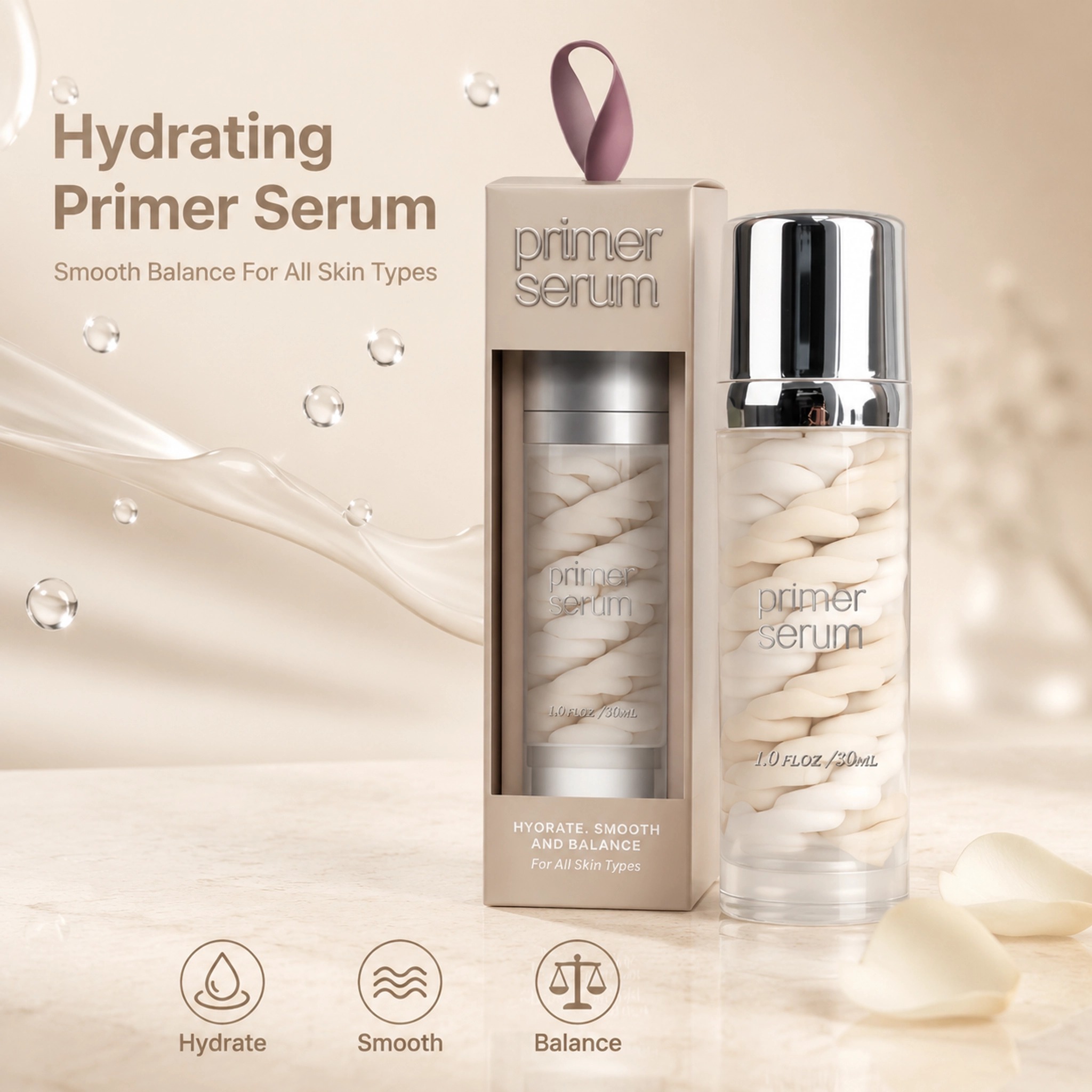 Twisted Gel Face Primer Serum 30ml Hydrating Balancing Makeup Base For All Skin Types Private Label Custom Logo Wholesale