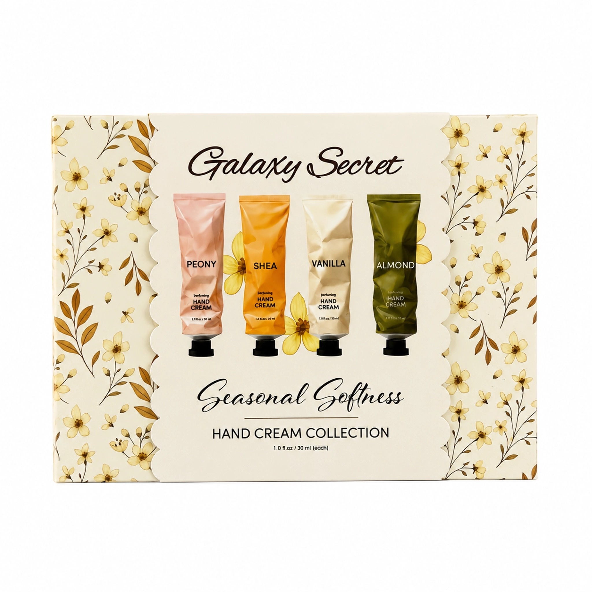 Floral Hand Cream Gift Set 30ml Peony Shea Vanilla Almond Moisturizing Smooth Hand Lotion Private Label Custom Logo Wholesale