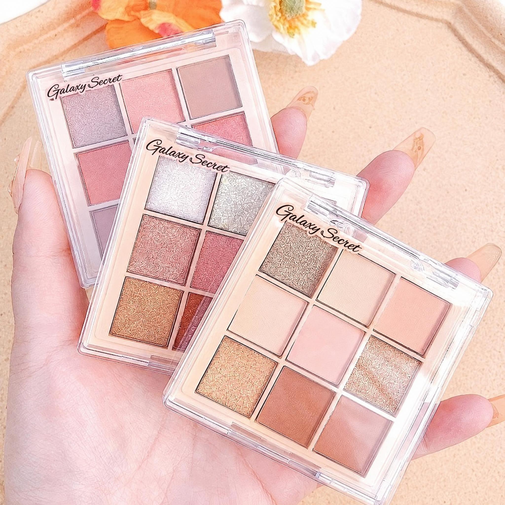 Galaxy Secret Multi-color Dry Eye Shadow Powder Palette Velvety Matte Texture Vacuum Technology Plastic Material Waterproof Gel