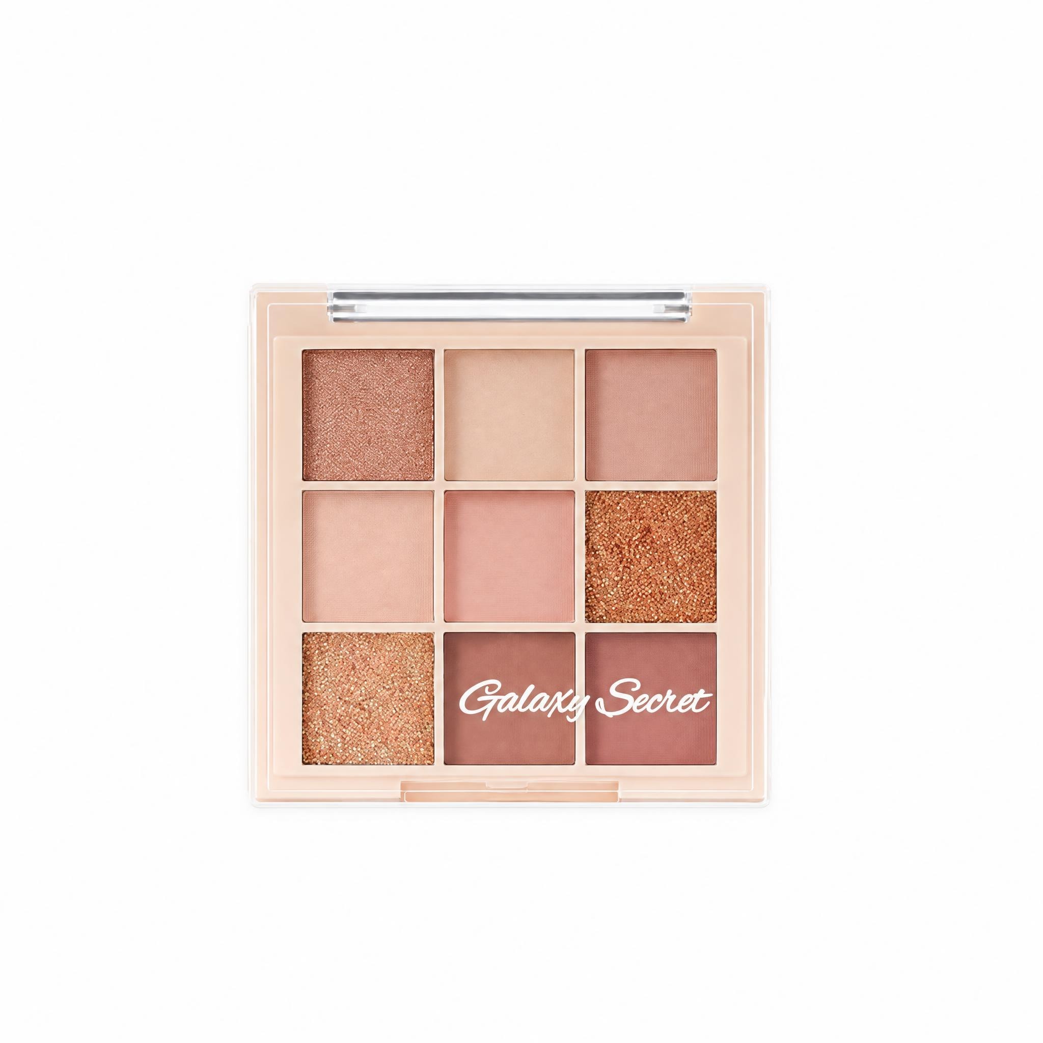 Galaxy Secret Multi-color Dry Eye Shadow Powder Palette Velvety Matte Texture Vacuum Technology Plastic Material Waterproof Gel