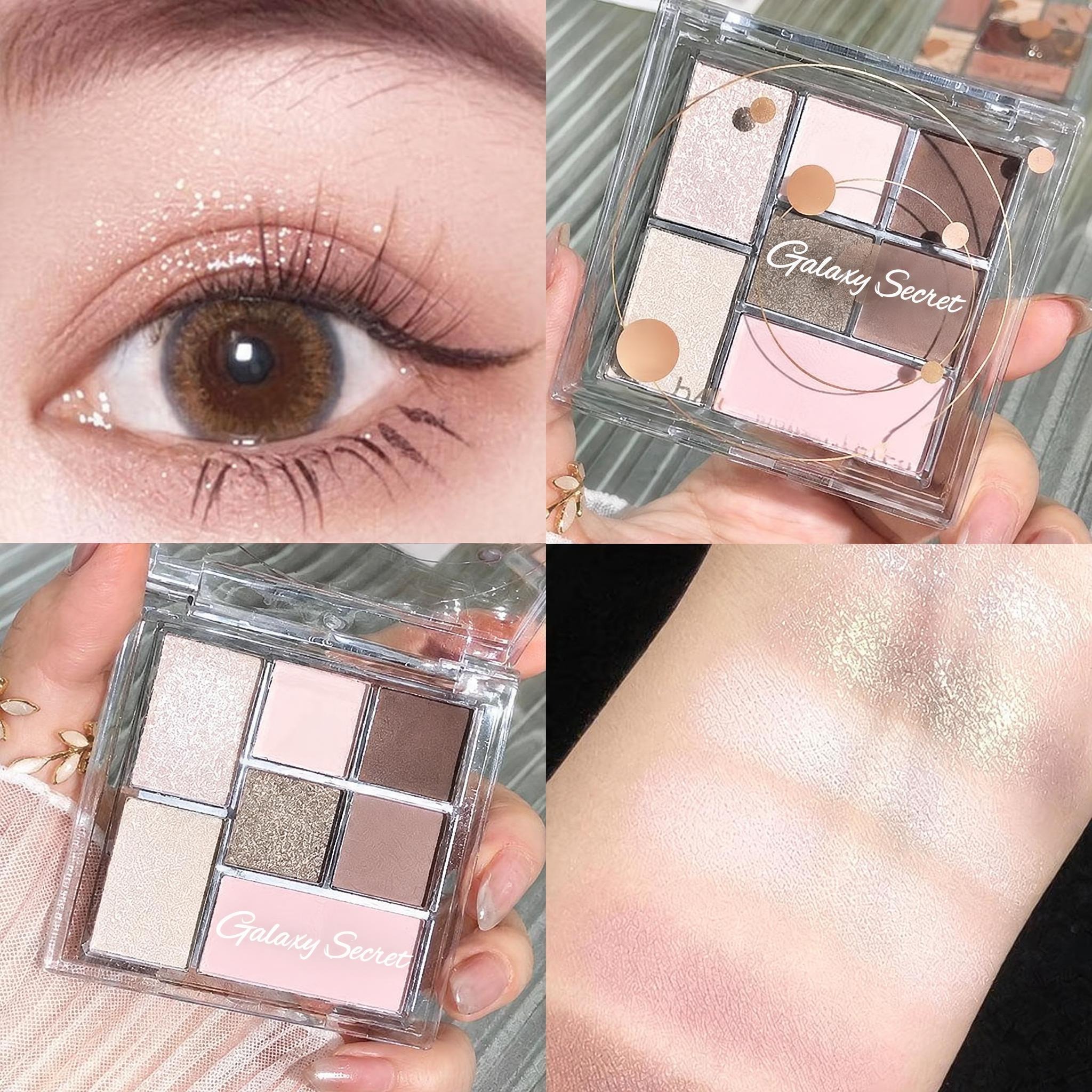 Galaxy Secret Multi-color Dry Eye Shadow Powder Palette Velvety Matte Texture Vacuum Technology Plastic Material Waterproof Gel