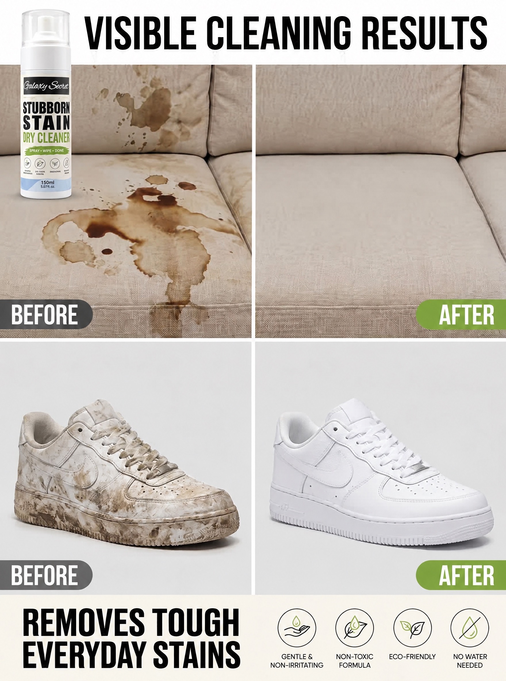 Galaxy Secret Chemical Cleaning Preparations Stubborn Stain Remover Spray Deep Cleaning Laundry Pretreat