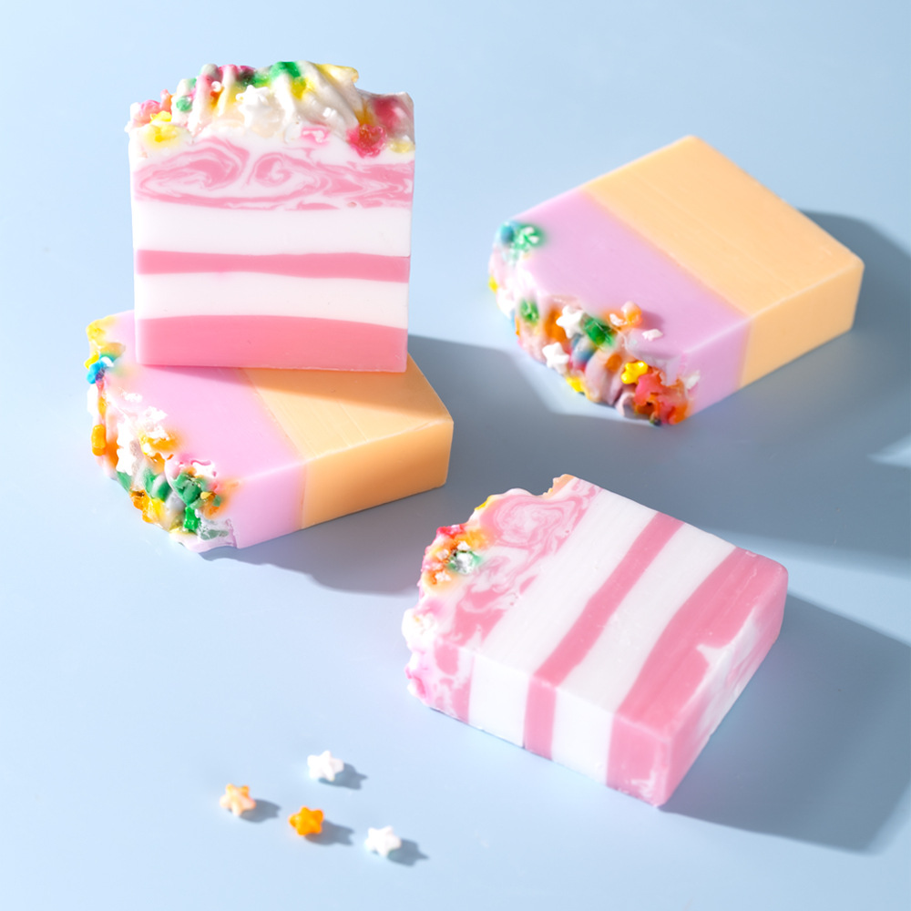 Galaxy Secret Packaging Pink Cake Shape Soap Bar Arket Organic Hotel Whitening Handmade Bath Toilet Soap
