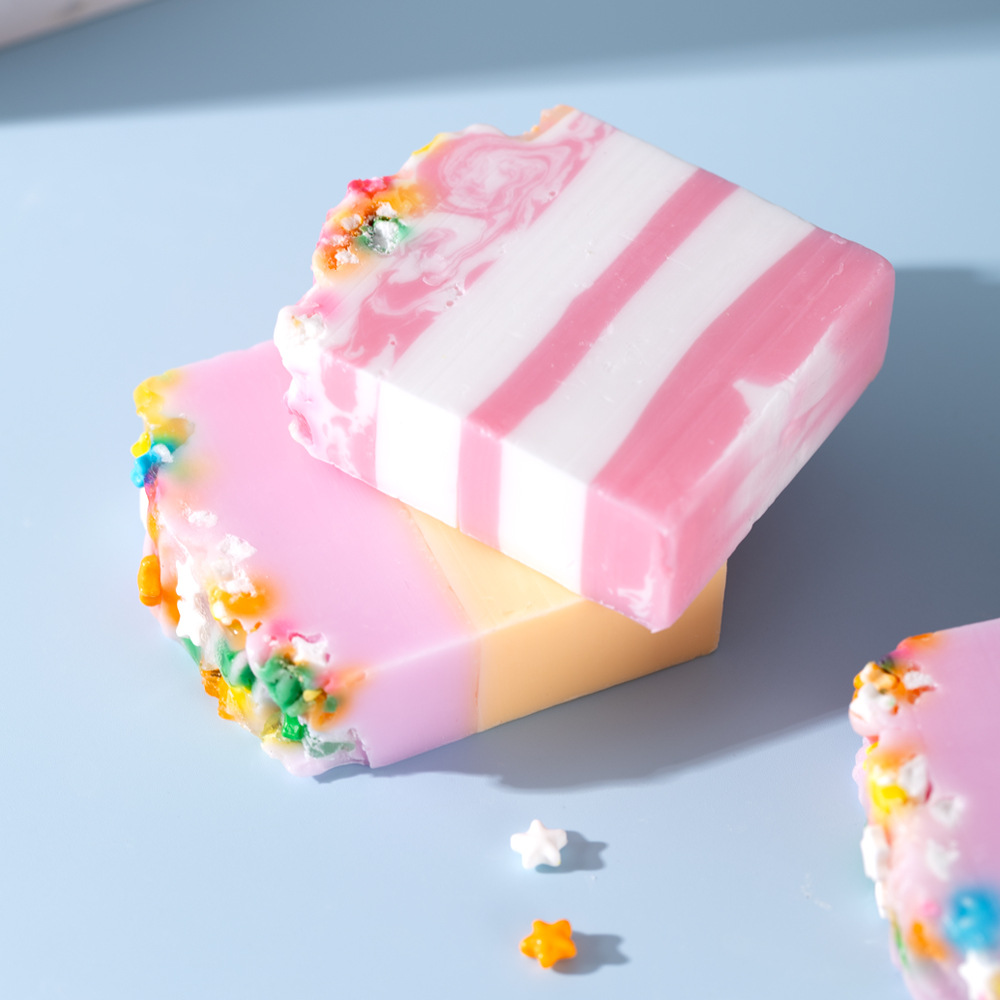 Galaxy Secret Packaging Pink Cake Shape Soap Bar Arket Organic Hotel Whitening Handmade Bath Toilet Soap