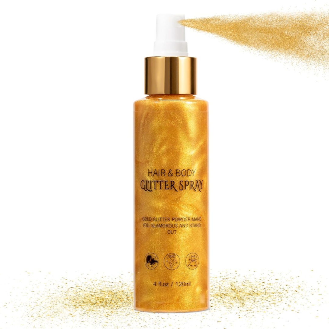 Oem Private Label Body Glitter Spray,Shimmer Spray,Gold Glitter For Hair And Body,Glitter Hairspray Smell Sweet And Seductive