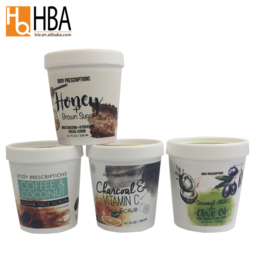 Small Beauty Cup Deep Cleaning Private Label Honey Facial Scrub