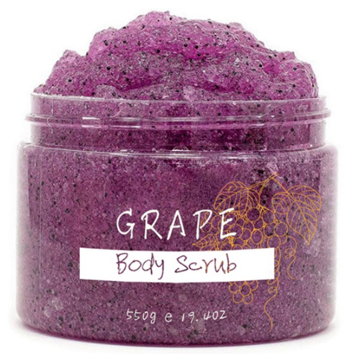 Private Label 100% Natural Oily Coffee Grape Charcoal Exfoliating Whitening Moisturizing Body Scrub